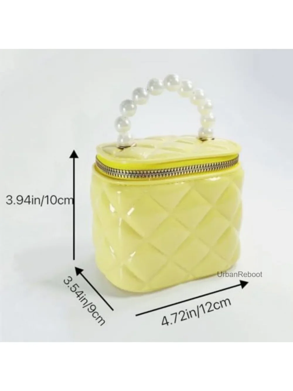 Girls Mini Jelly Purse Crossbody Bag Pearl Handle Gold Chain